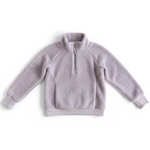 Athleta Girl Sherpa Fleece Half Zip Pullover Cozy Lavender Size XS